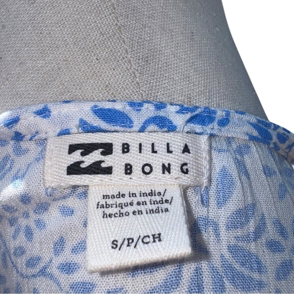 BILLABONG Short and Sweet Blue White Floral Sundress Size Small - Picture 13 of 14